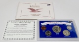 American Series Presidents Collection in holder 1964 (3 Silver Coins)