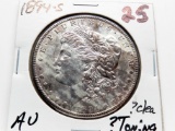 Morgan $ 1894S AU ?toning, ?cleaned,  better date