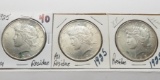 3 Peace $ 1925 EF-AU residue spots