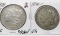 2 Morgan $: 1878 7TF EF polished, 1878S VG