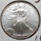 1996 Silver American Eagle BU light obv scratch, low mintage