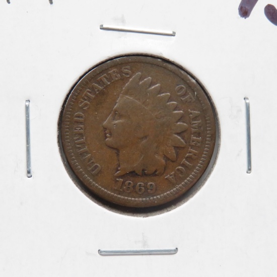Indian Cent 1869  G better early date