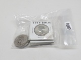 11 Silver Quarters: 2 Barber (1 nd, 1915D); 9 Washington (1938-64D) Includes 1943D AU-Unc