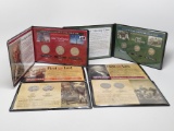 4 Coin Collections in folders: 1945 PDS Mercury Dimes; 3 Sets Washington Quarters (Silver 1964PDS, S