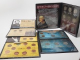 4 Coin Collections in folders: 8 Coin Americas Most Coveted; Lincoln 2 Coin First & Last; Lincoln 10