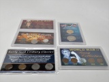 5 Coin Collections in plastic holders: 2010 Sacagawea $ & Kennedy Half $; Favorites Indian Cent, V N