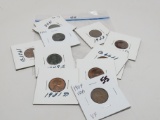 13 Lincoln Cents some Unc: 1909 VDB VF, 2-43, 43D, 43S, 49D, 50D, 2-51D, 52D, 54, 2-56D