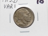Buffalo Nickel 1913D Variety 1 AU