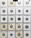 20 Barber Dimes avg AG-G: 1892, 93-O, 97. 99, 01-O, 04, 05, 07PD, 08D, 09S, 10, 12PD, 13, 14PD, 15,