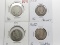 4 Barber Quarters: 1899 AG, 1914D VG ?cleaned, 1915 G, 1915D G scratches
