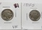 2 Buffalo Nickels: 1914 VF, 1915S AG
