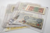 20 German banknotes 1908, 1910, 1914, 1920, 1922, 1923 in 2 pocket vinyl pages