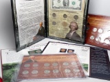 5 Coin Sets in Folders or Holders, includes: Jefferson Tribute (2003A CH CU $2 Note, 4 Type Jefferso