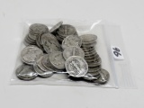 1 Roll (50) Silver Mercury Dimes mixed dates