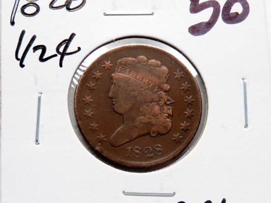 Classic Head Half Cent 13 Stars 1828 VG