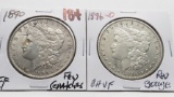 2 Morgan $: 1890 EF few scratches, 1896-O CH VF rev gouge