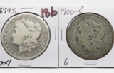2 Morgan $ Good: 1879S, 1900-O