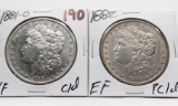 2 Morgan $: 1881-O VF cleaned, 1882 EF ?cleaned