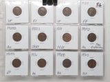 12 Lincoln Cents VF-AU: 1927PDS, 1928PDS, 1929PDS, 1930PDS