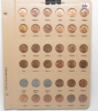 36 Lincoln Wheat Cents in Dansco page, Unc-BU, 1935-1946S