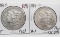 2 Morgan $: 1884S VF ?cleaned, 1884-O AU few cleaned spots