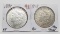 2 Morgan $: 1898 EF, 1903 AU lightly toned