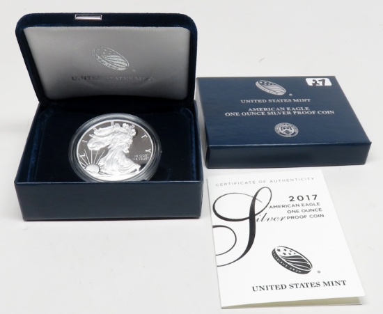 Silver American Eagle Proof 2017W complete