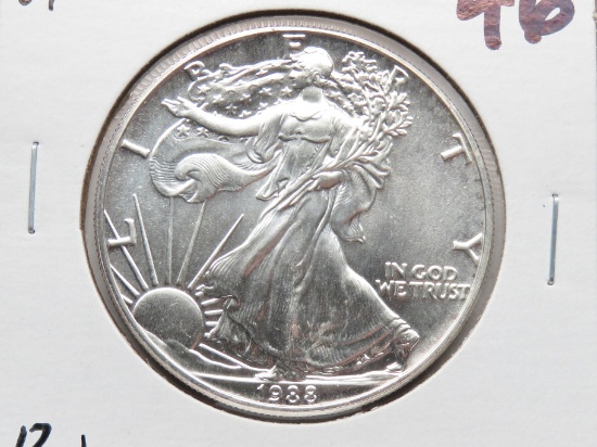 Silver American Eagle BU 1988