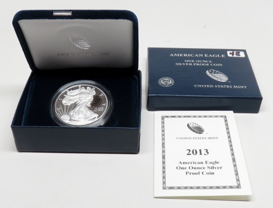 Silver American Eagle Proof 2013W complete