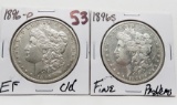 2 Morgan $: 1896-O EF cleaned, 1896S F problems, better dates