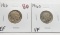 2 Buffalo Nickels: 1916 EF, 1916S VF