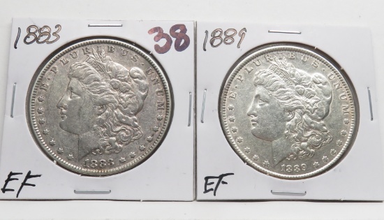 2 EF Morgan $: 1883, 1889