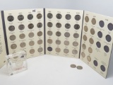 Mix: JFK Acrylic Hour Glass paperweight w/1964 Silver Half $; Littleton Statehood Quarter Album w/49