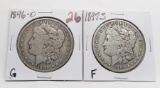 2 Morgan $: 1896-O G, 1897S F