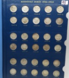 Whitman Classic Roosevelt Dime Album, 1946-1972, 60 Coins up to Unc, (48 Silver)