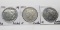 3 Peace $: 1923 AU polished, 23D VF scratches, 23S VF scratches polished