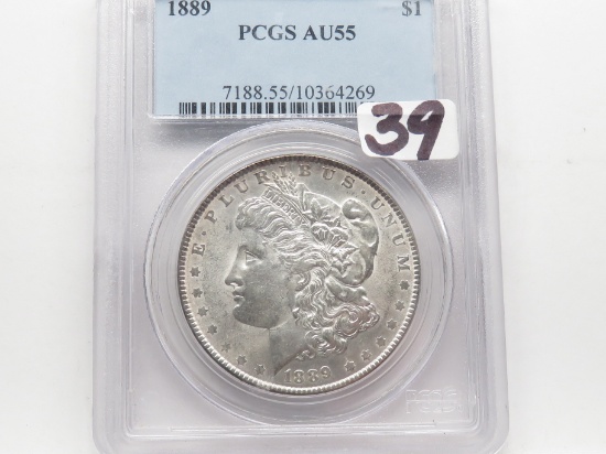 Morgan $ 1889 PCGS AU55