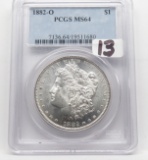 Morgan $ 1882-O PCGS MS64