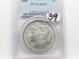 Morgan $ 1889 PCGS AU55