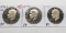 3 Proof Eisenhower $: 1973S, 1977S, 1978S