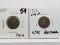 2 Flying Eagle Cents: 1857 Fair, 1858 sm lt G/AG rev scratches