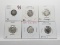 6 Type Dimes: Bust 1837 Stars VG, Seated 1853 AG, Barber 1905 AG damage, Mercury 1944D VF, 2 Rooseve