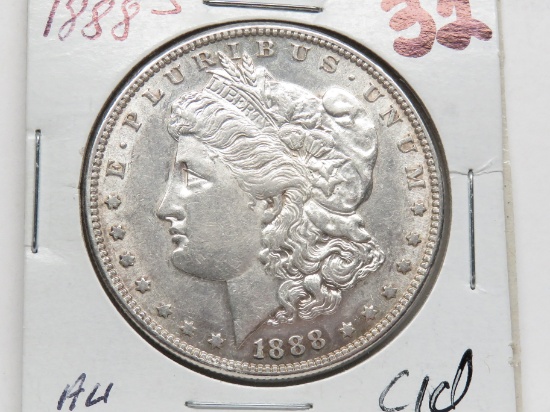 Morgan $ 1888S AU cleaned