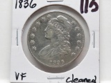 Capped Bust Half $ 1836 VF cleaned