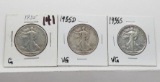 3 Walking Liberty Half $: 1935 G, 1935D VG, 1935S VG