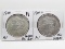 2 Morgan $: 1900 AU several rev dings, 1901-O AU obv scrapes