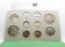 1958D US Mint 10 coin Half Set, silver coins toned