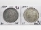 2 Morgan $: 1897 AU cleaned, 1897S EF few problems