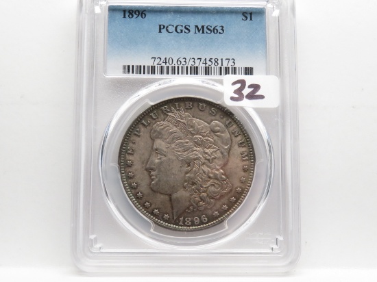 Morgan $ 1896 PCGS MS63 (Neat toning)