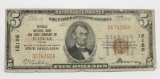 $5 National Ty1, Republic Natl Bank & Trust, Dallas TX, CH12186, SND074266A, Fine well worn